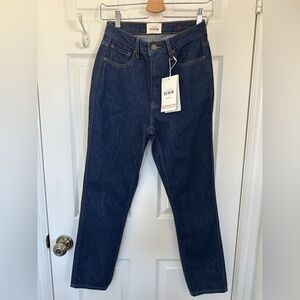 Sezane Dark Blue Brut Sexy Straight Leg Jeans